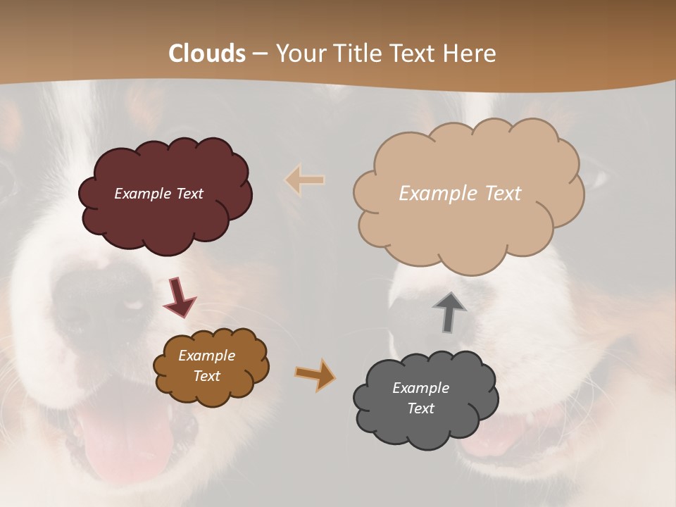 A Couple Of Dogs That Are Next To Each Other PowerPoint Template