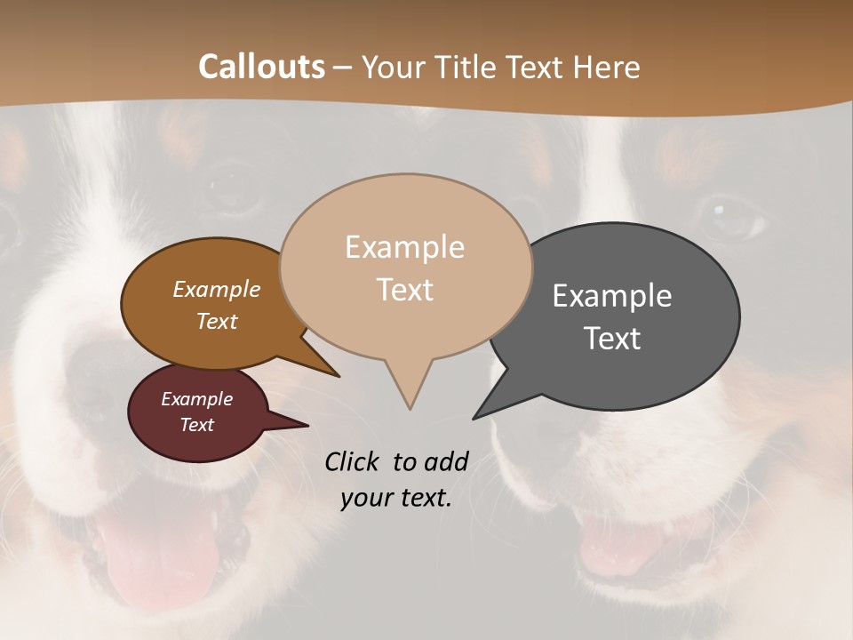 A Couple Of Dogs That Are Next To Each Other PowerPoint Template