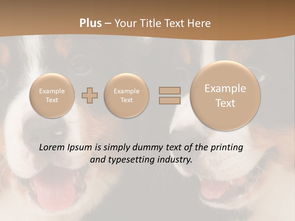 A Couple Of Dogs That Are Next To Each Other PowerPoint Template