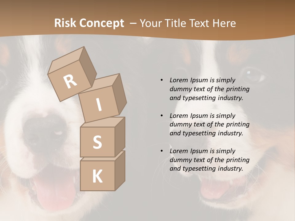 A Couple Of Dogs That Are Next To Each Other PowerPoint Template