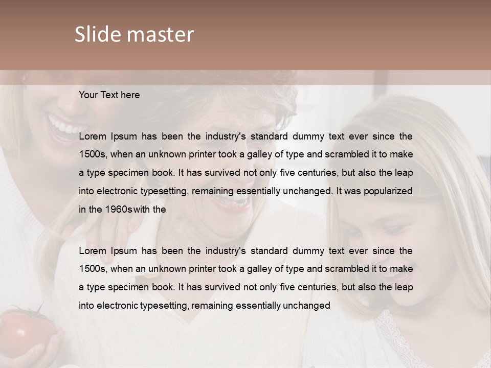 A Group Of Women Standing Next To Each Other PowerPoint Template