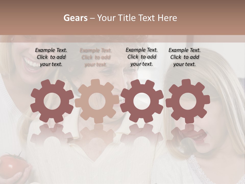 A Group Of Women Standing Next To Each Other PowerPoint Template