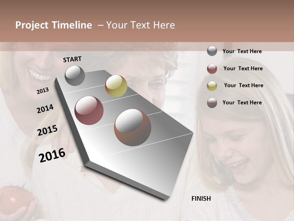 A Group Of Women Standing Next To Each Other PowerPoint Template