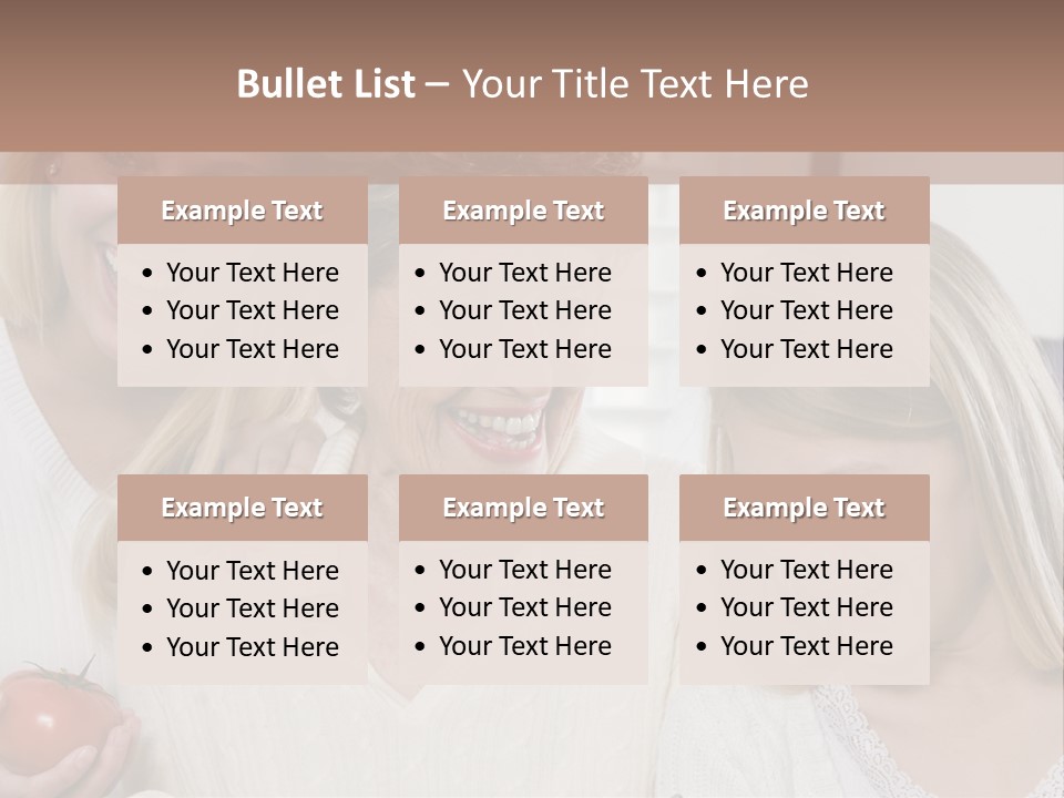 A Group Of Women Standing Next To Each Other PowerPoint Template