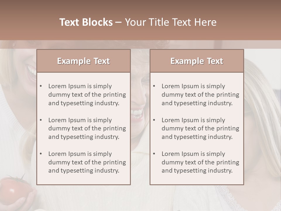 A Group Of Women Standing Next To Each Other PowerPoint Template
