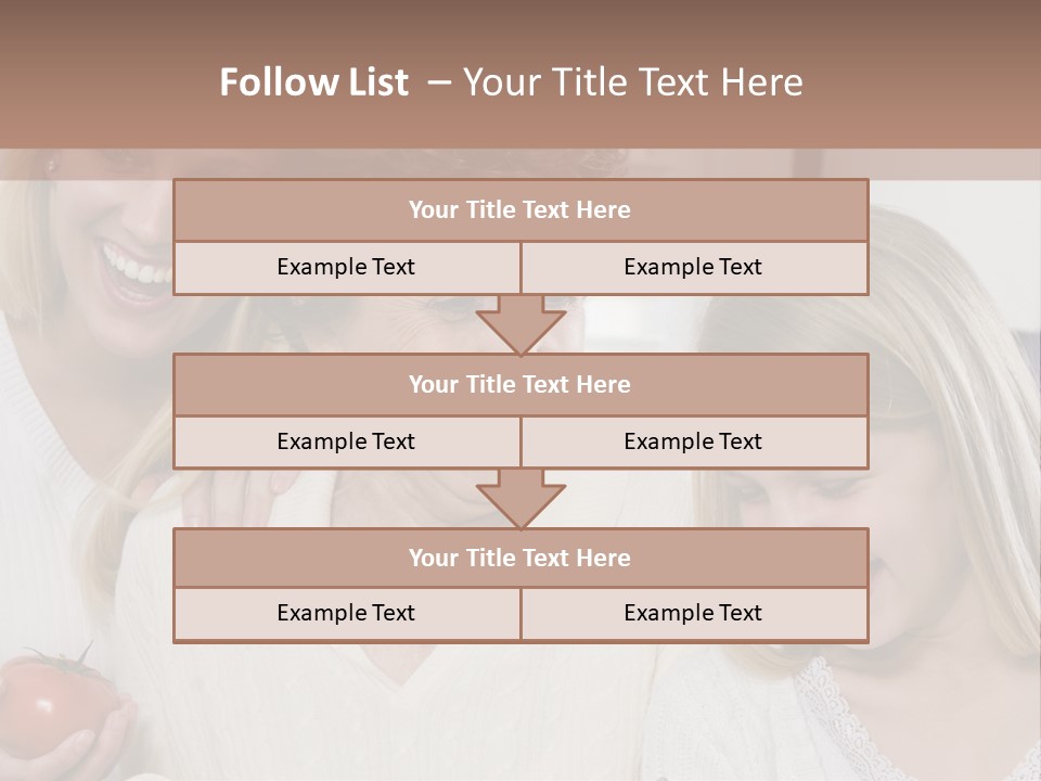 A Group Of Women Standing Next To Each Other PowerPoint Template