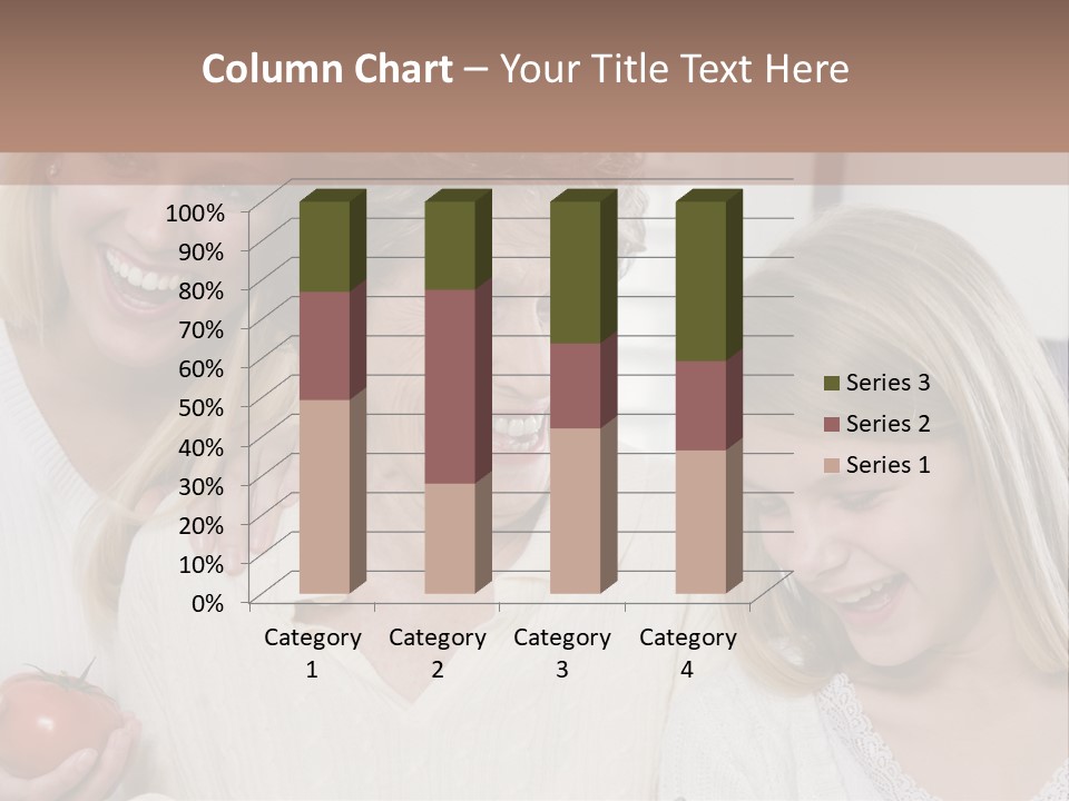 A Group Of Women Standing Next To Each Other PowerPoint Template