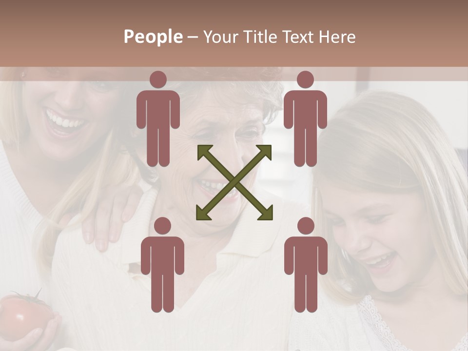 A Group Of Women Standing Next To Each Other PowerPoint Template