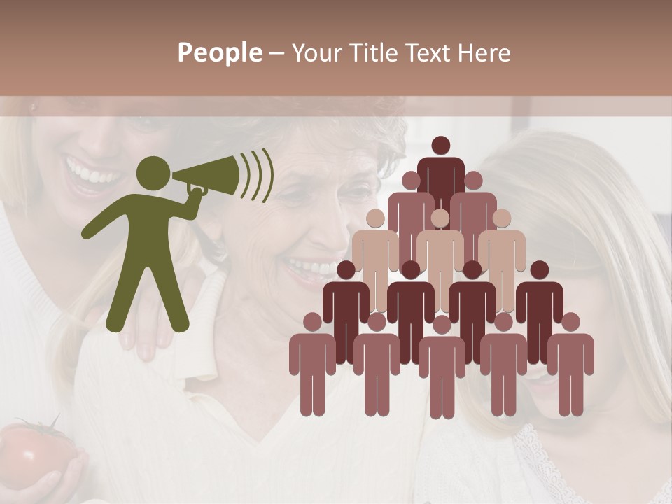 A Group Of Women Standing Next To Each Other PowerPoint Template