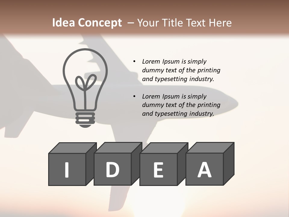 A Person Holding A Plane In Their Hand PowerPoint Template