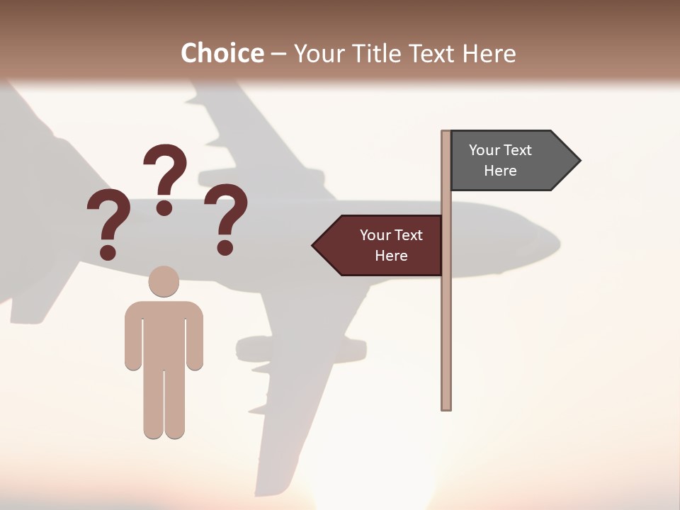 A Person Holding A Plane In Their Hand PowerPoint Template