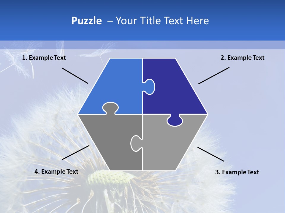 A Dandelion With A Blue Sky In The Background PowerPoint Template