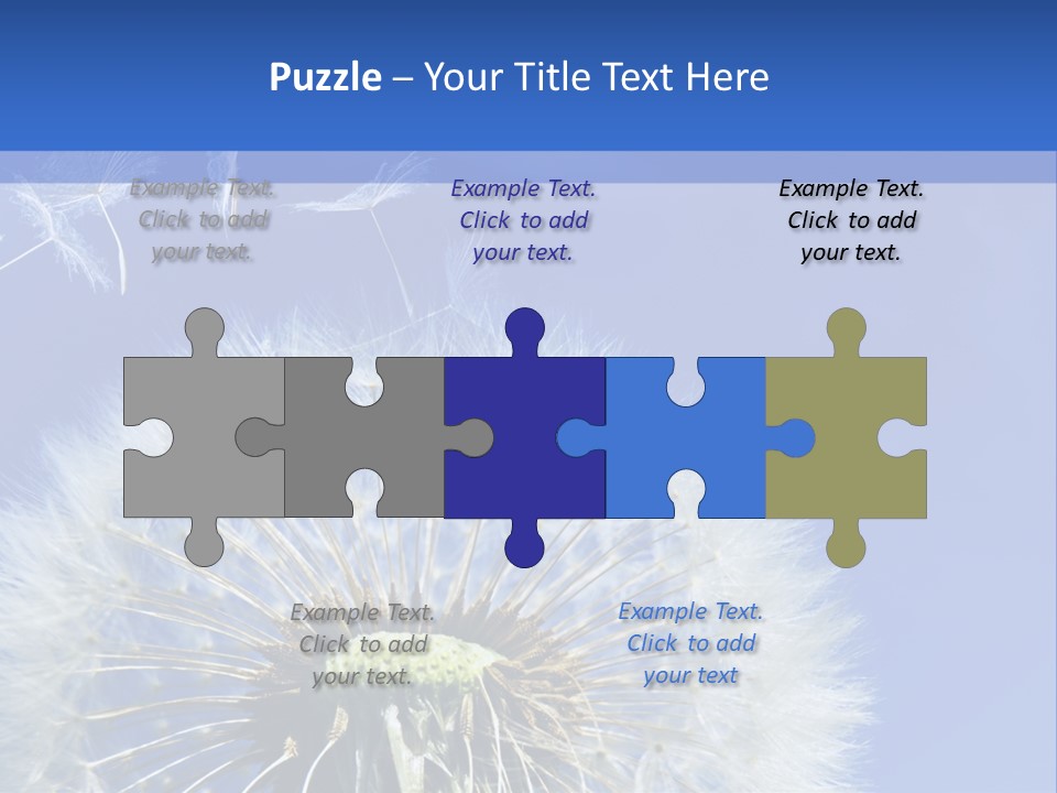 A Dandelion With A Blue Sky In The Background PowerPoint Template