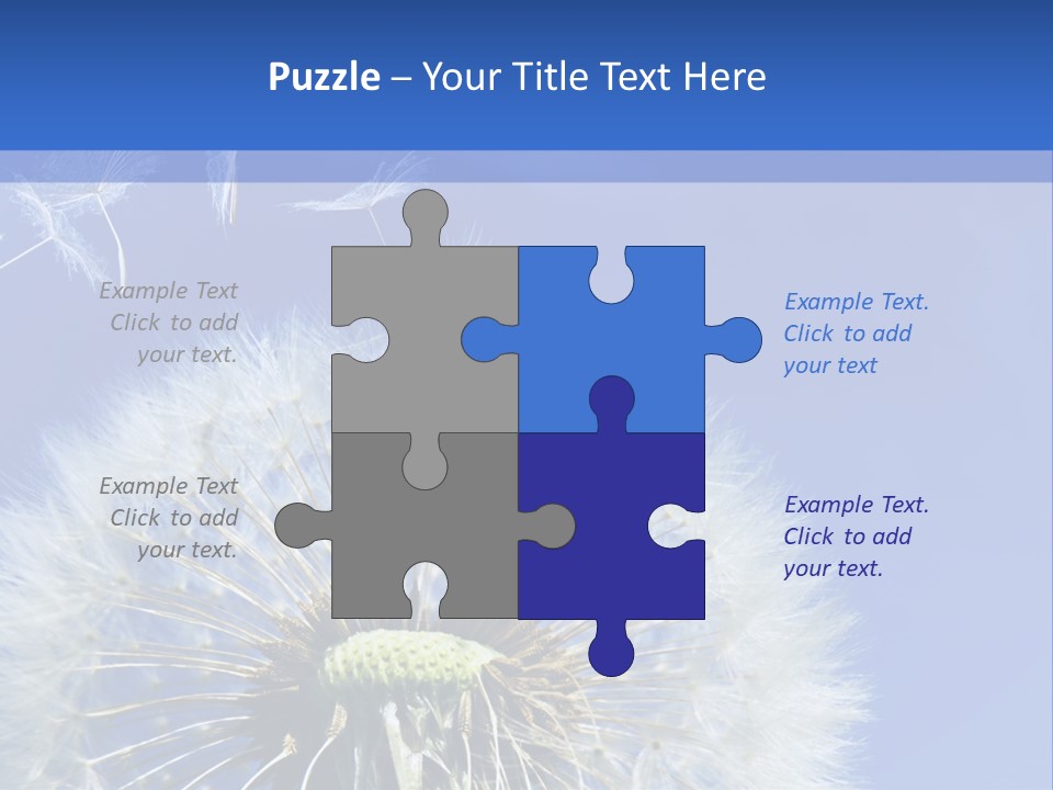 A Dandelion With A Blue Sky In The Background PowerPoint Template