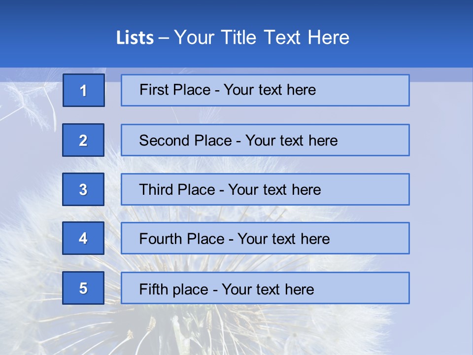 A Dandelion With A Blue Sky In The Background PowerPoint Template