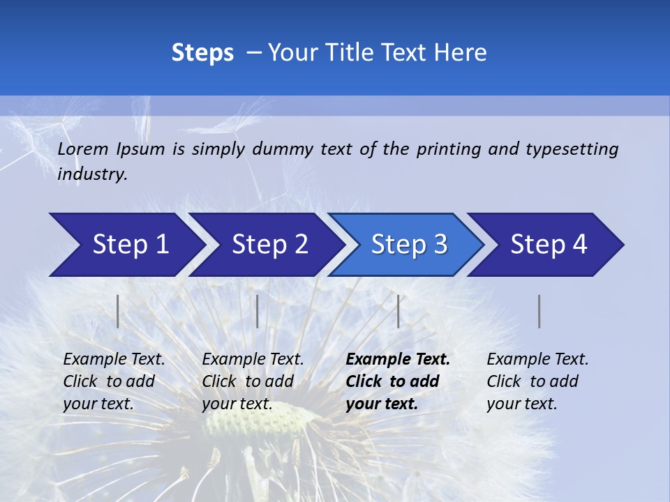 A Dandelion With A Blue Sky In The Background PowerPoint Template