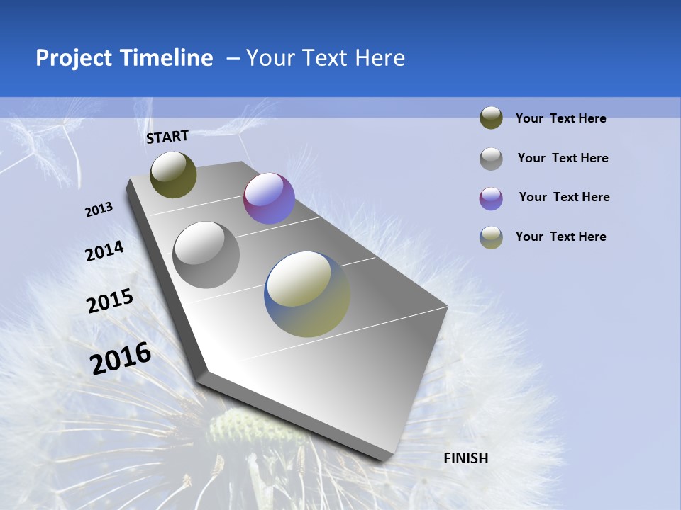 A Dandelion With A Blue Sky In The Background PowerPoint Template