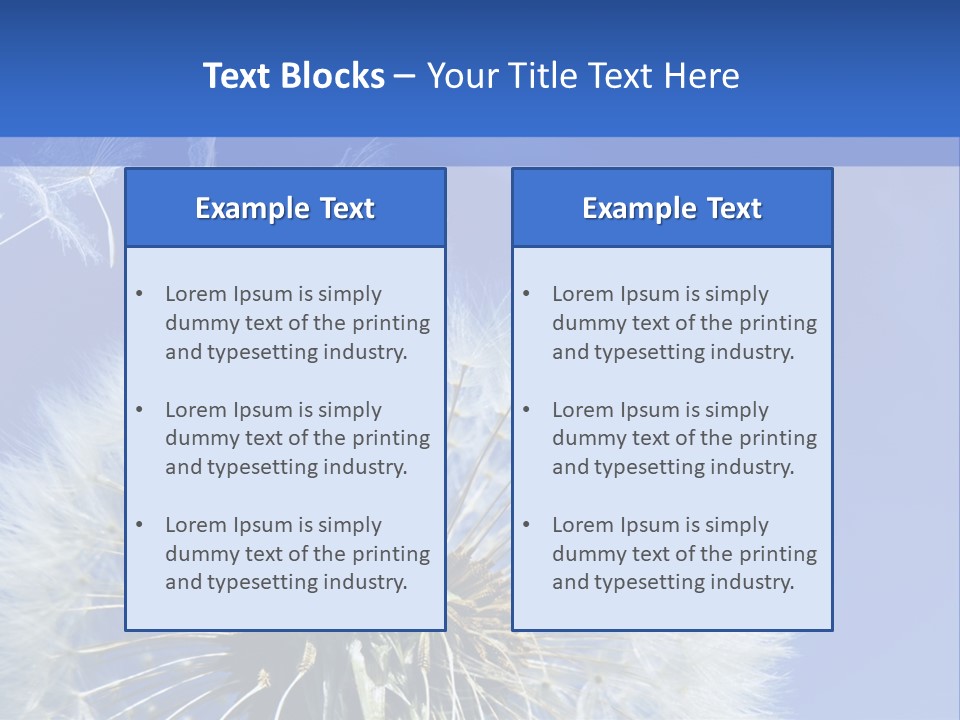 A Dandelion With A Blue Sky In The Background PowerPoint Template