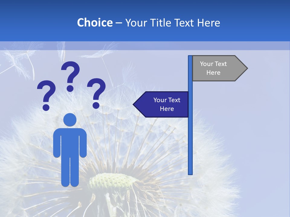 A Dandelion With A Blue Sky In The Background PowerPoint Template