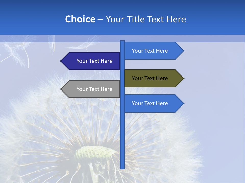 A Dandelion With A Blue Sky In The Background PowerPoint Template