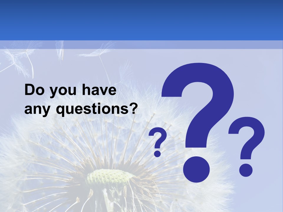 A Dandelion With A Blue Sky In The Background PowerPoint Template