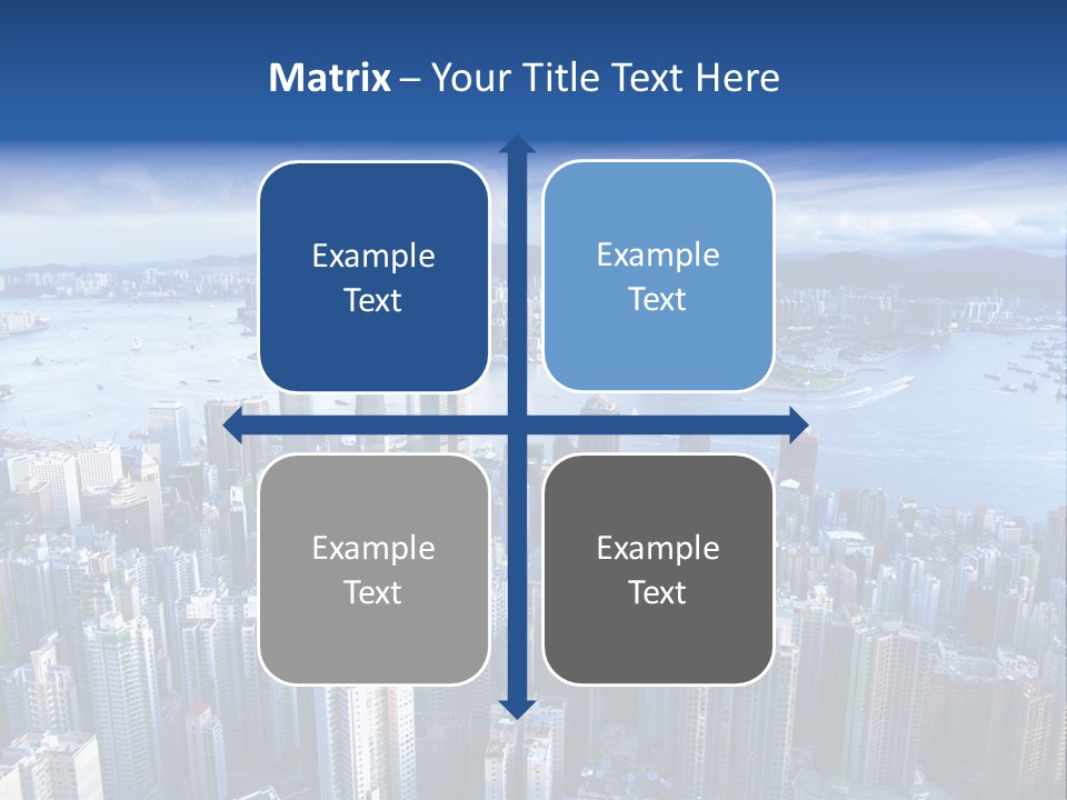 An Aerial View Of A City With A Blue Sky PowerPoint Template