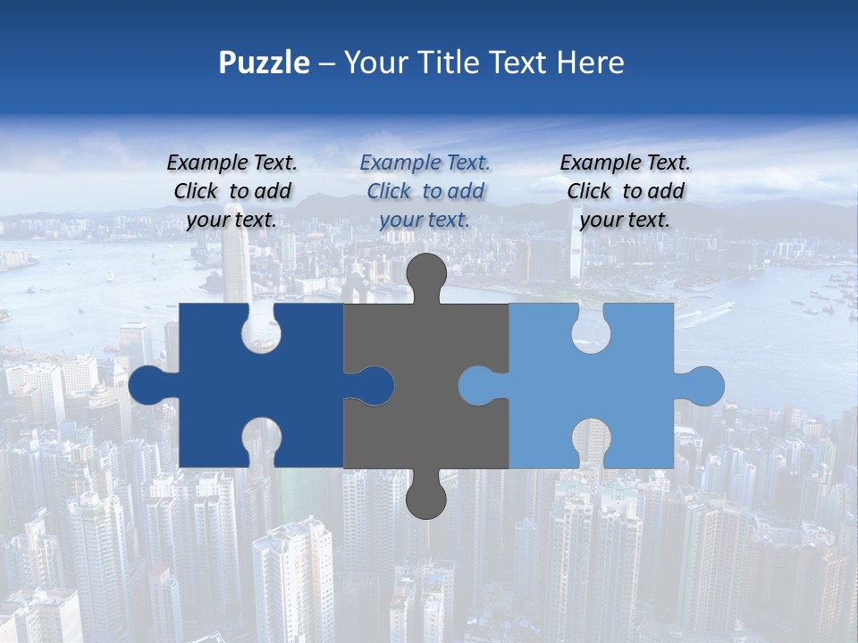 An Aerial View Of A City With A Blue Sky PowerPoint Template