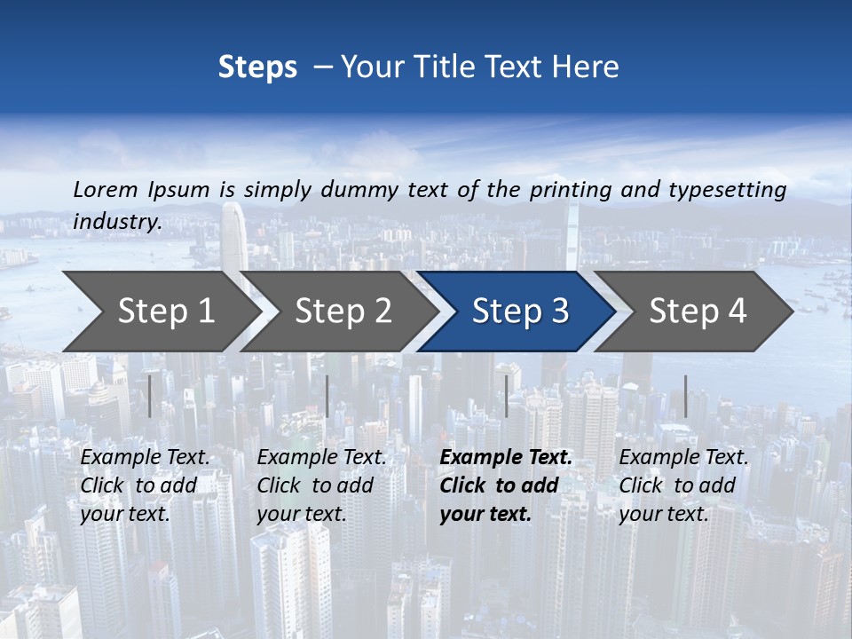 An Aerial View Of A City With A Blue Sky PowerPoint Template
