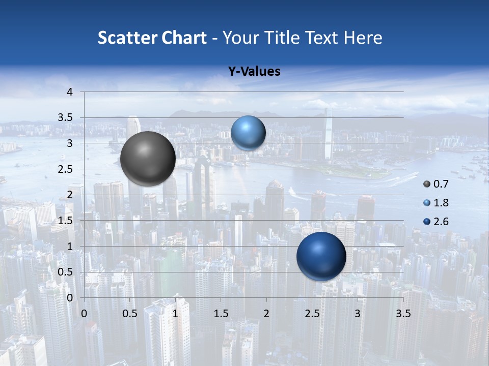 An Aerial View Of A City With A Blue Sky PowerPoint Template