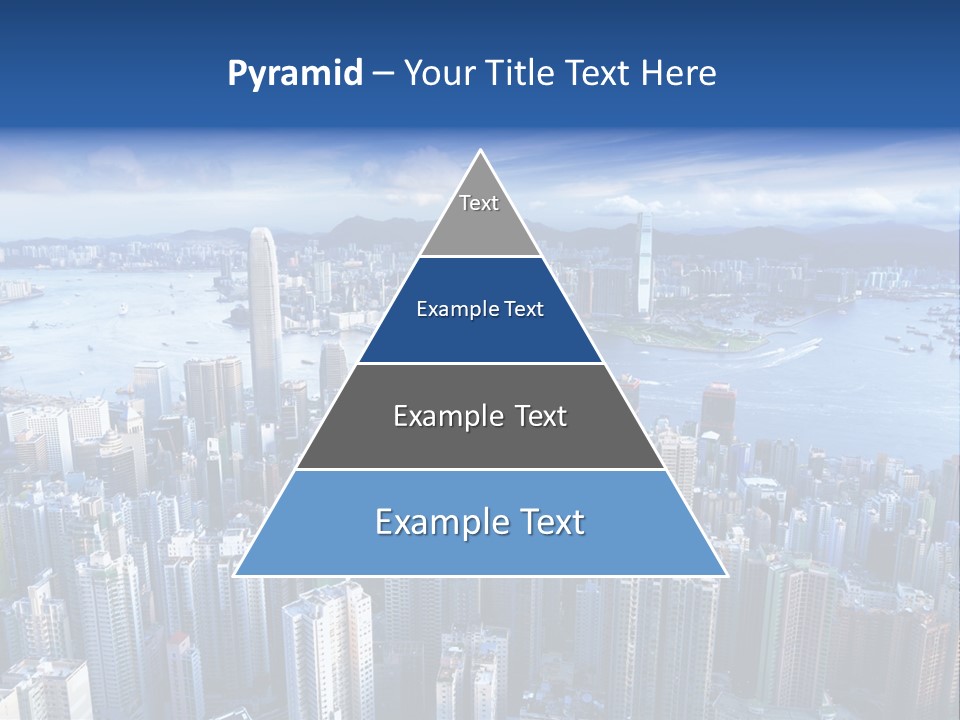 An Aerial View Of A City With A Blue Sky PowerPoint Template