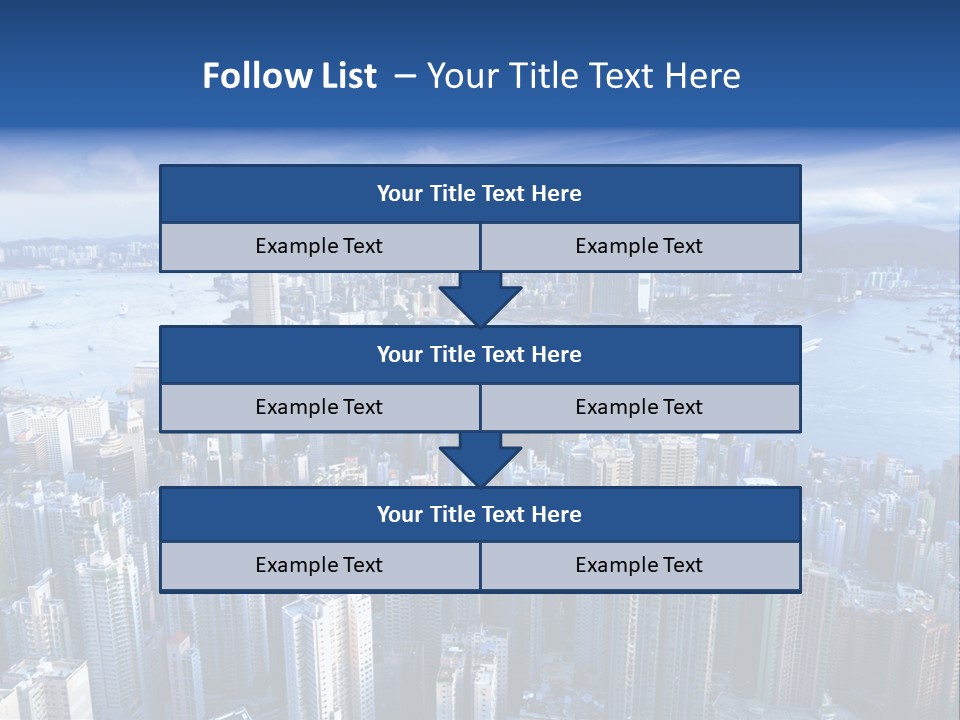 An Aerial View Of A City With A Blue Sky PowerPoint Template
