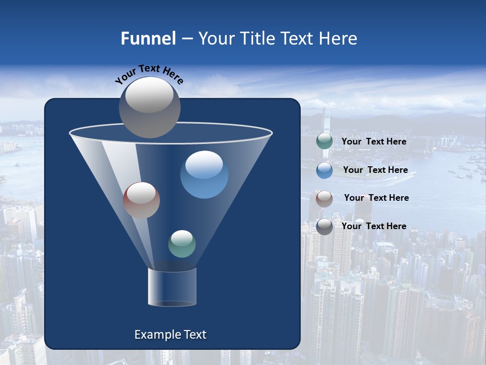 An Aerial View Of A City With A Blue Sky PowerPoint Template