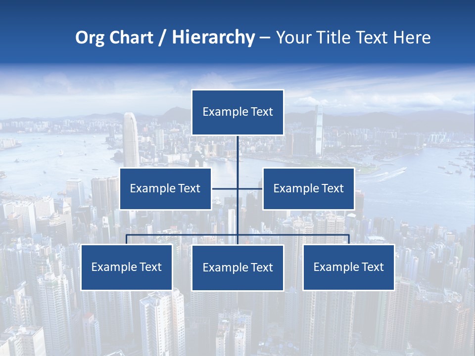 An Aerial View Of A City With A Blue Sky PowerPoint Template