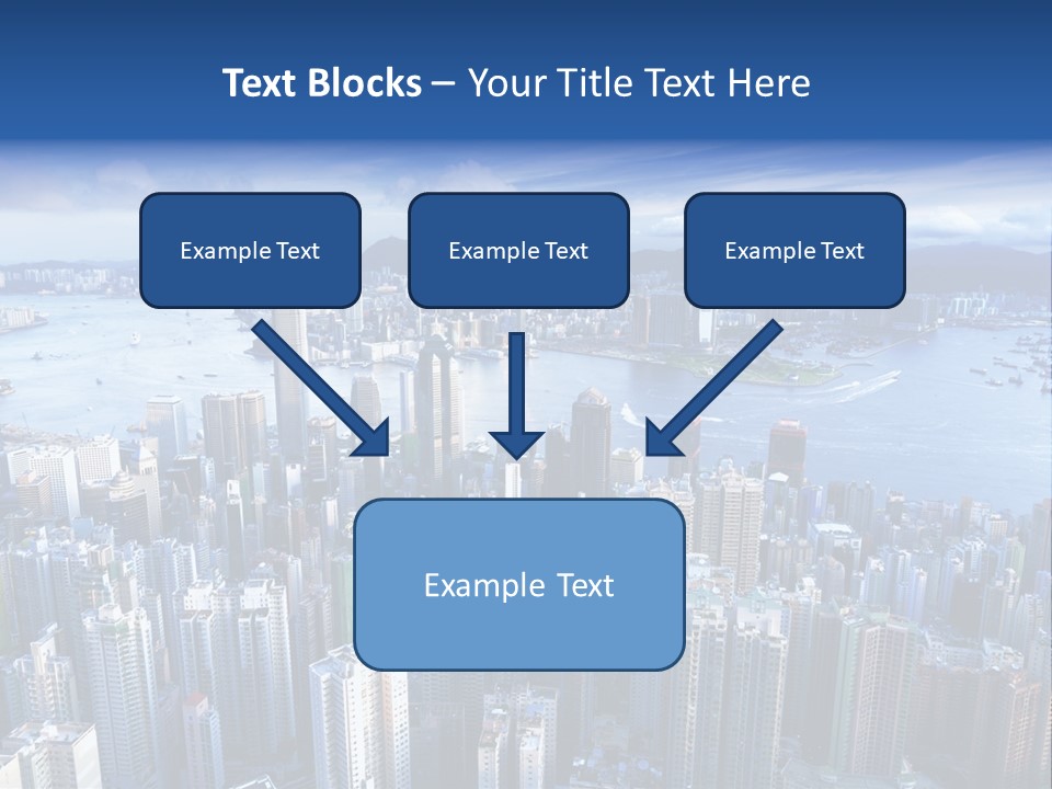 An Aerial View Of A City With A Blue Sky PowerPoint Template