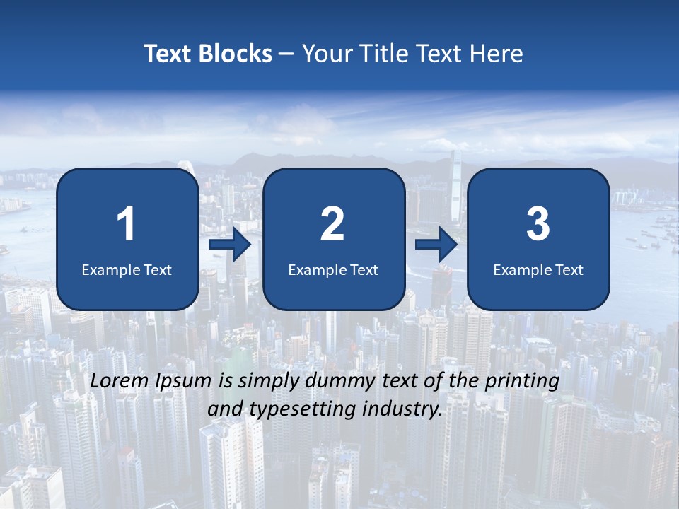 An Aerial View Of A City With A Blue Sky PowerPoint Template