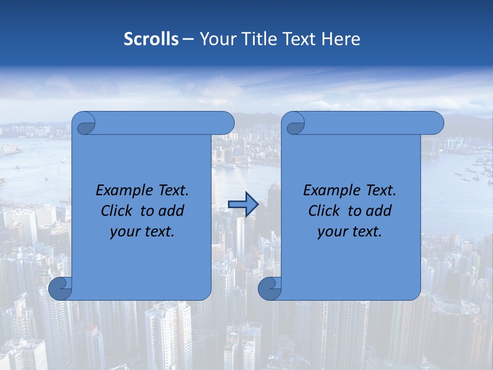 An Aerial View Of A City With A Blue Sky PowerPoint Template