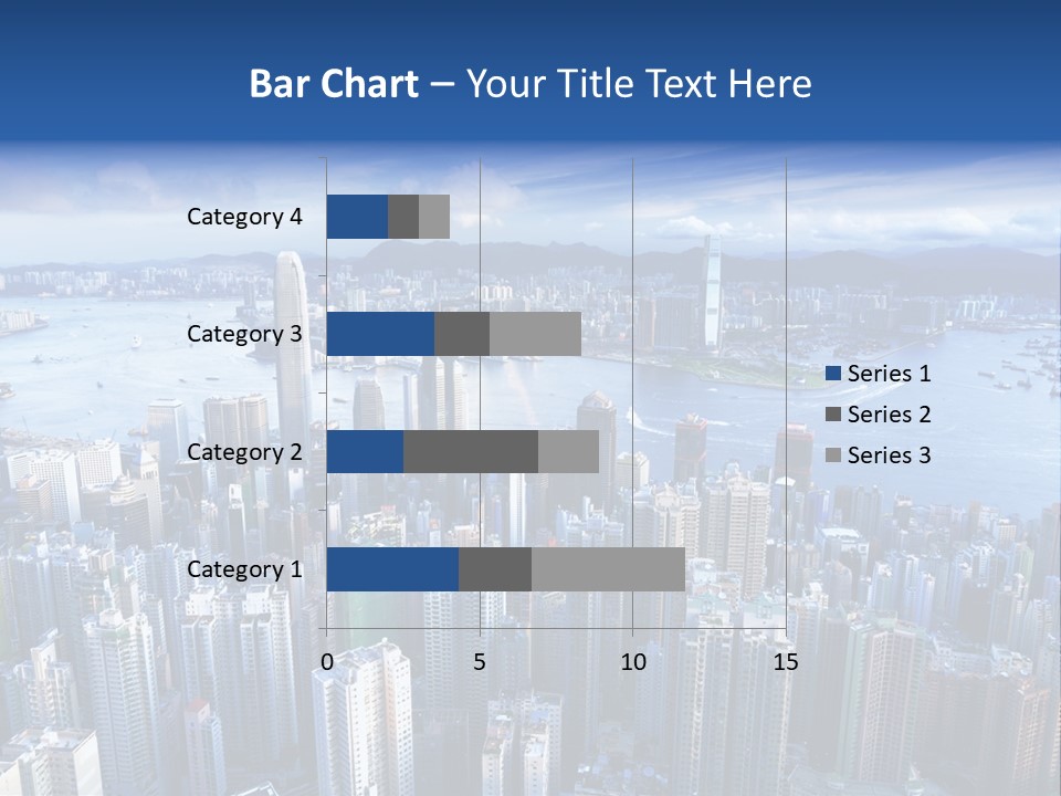 An Aerial View Of A City With A Blue Sky PowerPoint Template