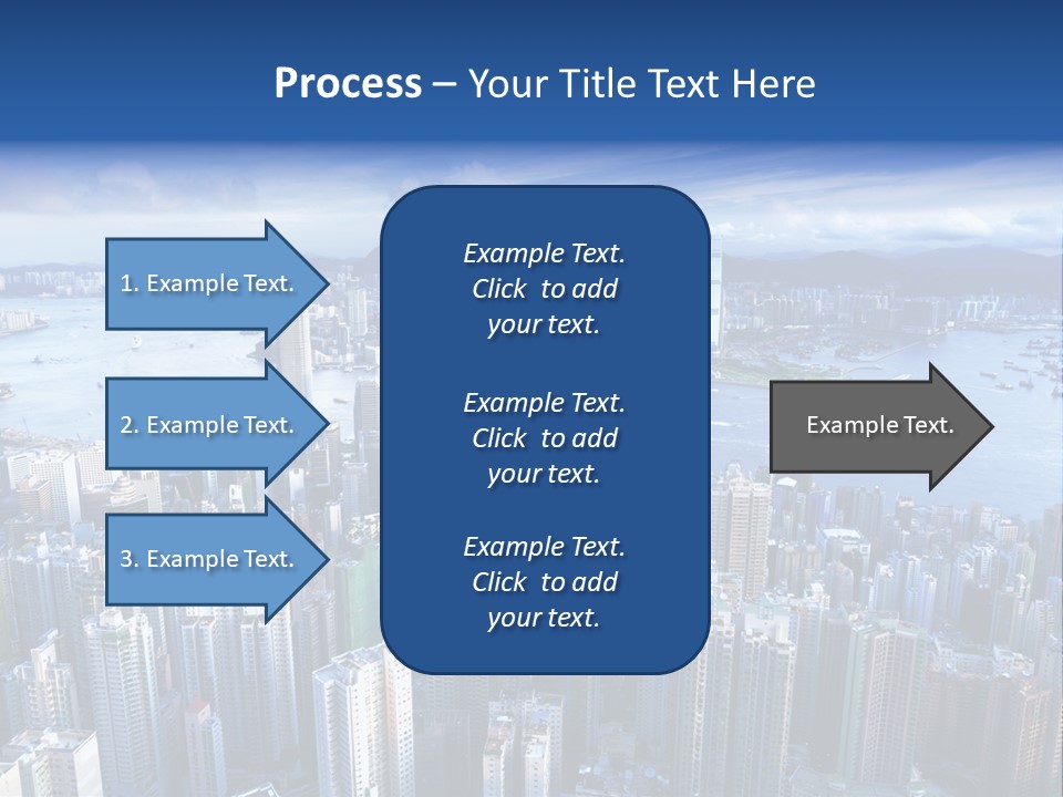 An Aerial View Of A City With A Blue Sky PowerPoint Template