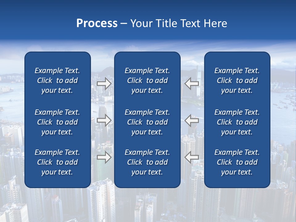 An Aerial View Of A City With A Blue Sky PowerPoint Template
