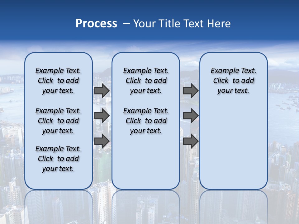 An Aerial View Of A City With A Blue Sky PowerPoint Template