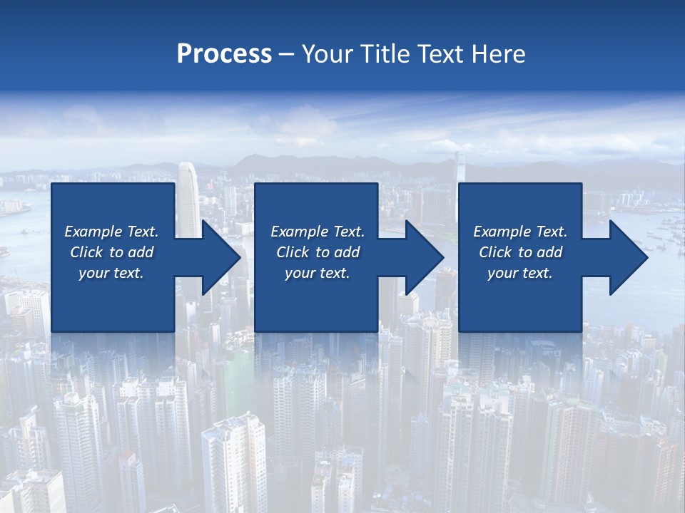 An Aerial View Of A City With A Blue Sky PowerPoint Template