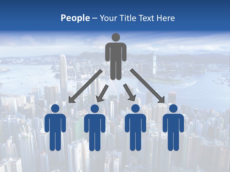An Aerial View Of A City With A Blue Sky PowerPoint Template