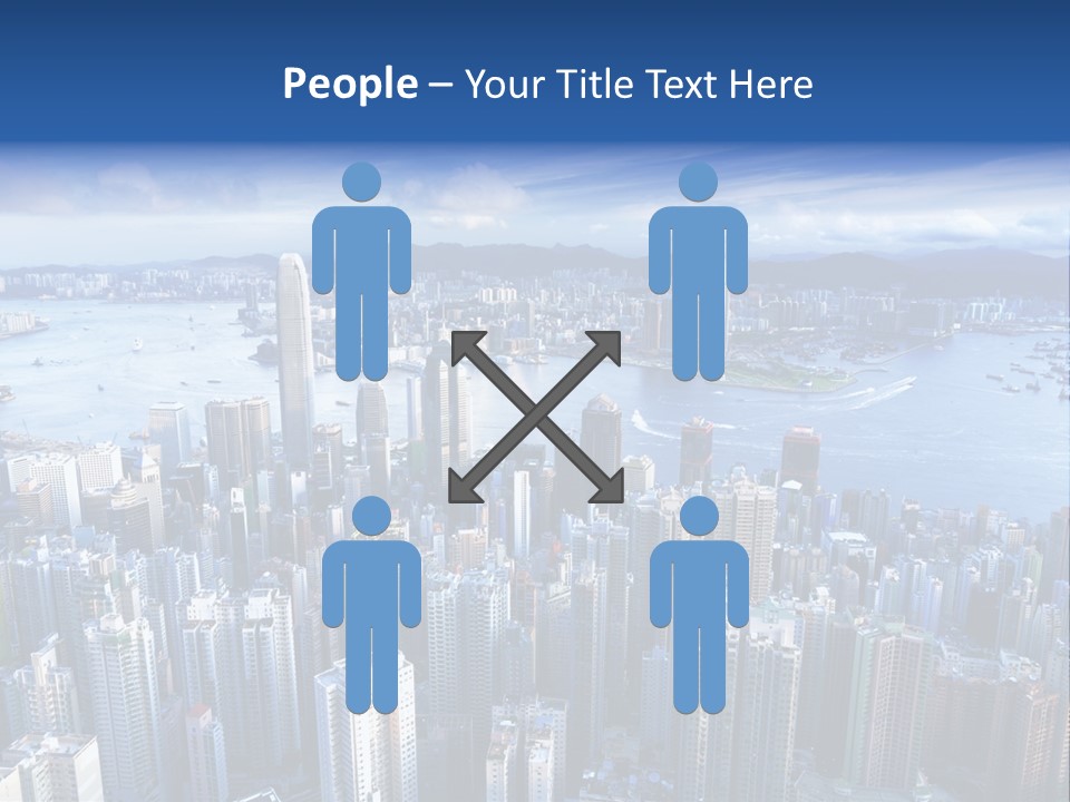 An Aerial View Of A City With A Blue Sky PowerPoint Template