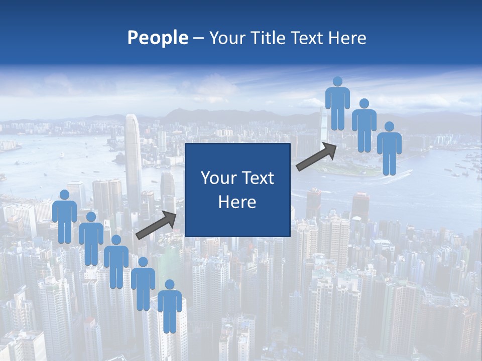 An Aerial View Of A City With A Blue Sky PowerPoint Template