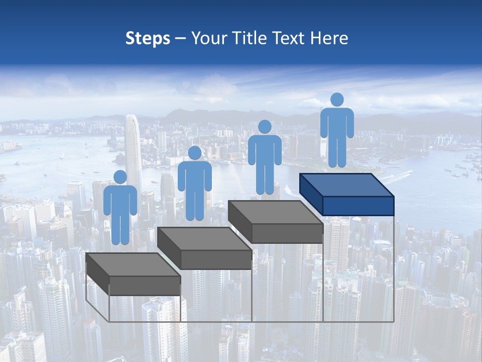 An Aerial View Of A City With A Blue Sky PowerPoint Template