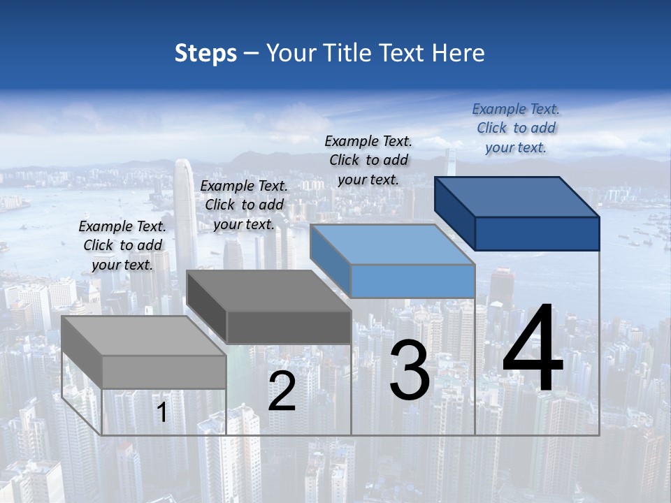 An Aerial View Of A City With A Blue Sky PowerPoint Template
