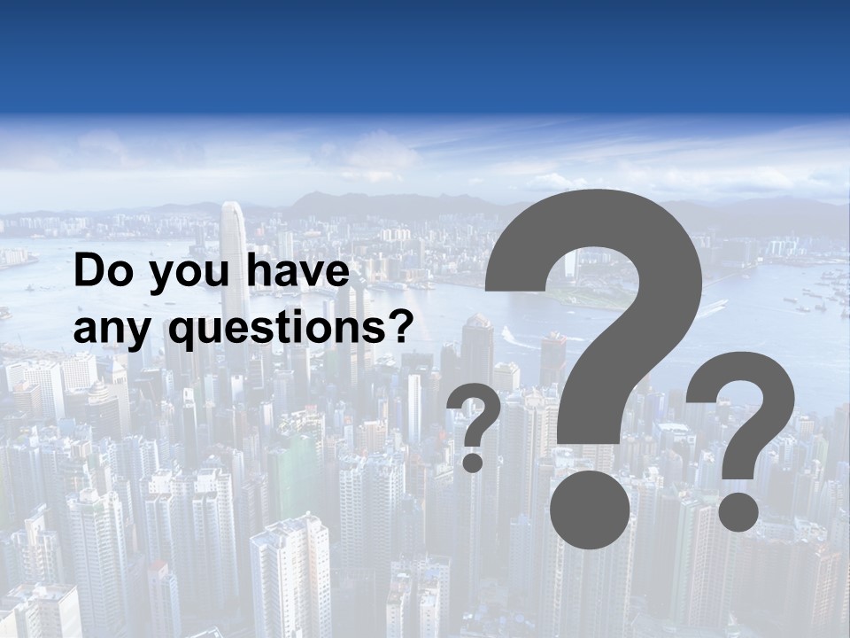 An Aerial View Of A City With A Blue Sky PowerPoint Template