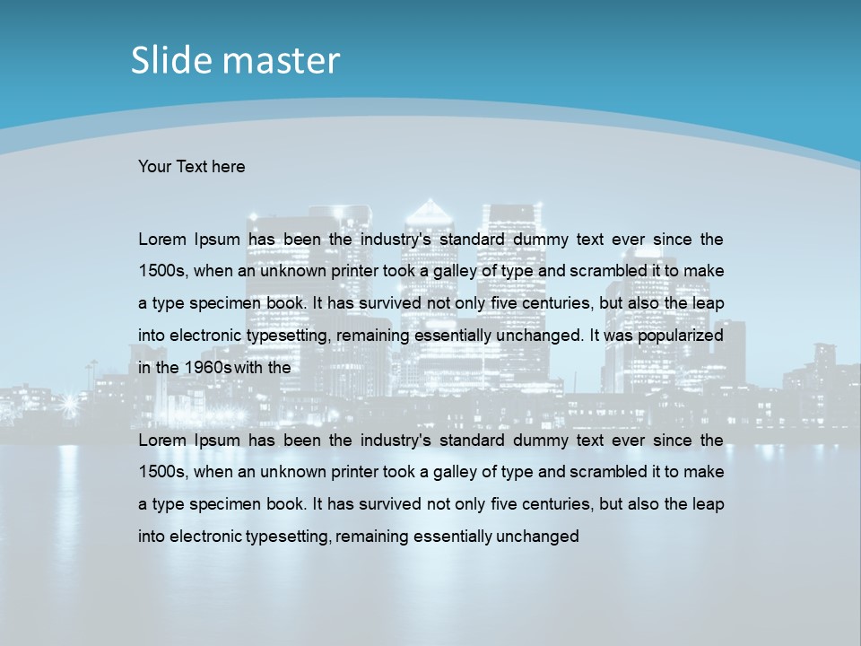A City At Night Powerpoint Presentation Template PowerPoint Template