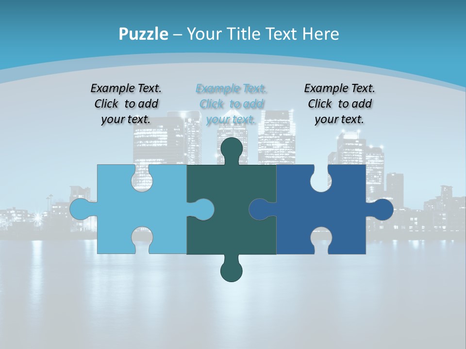 A City At Night Powerpoint Presentation Template PowerPoint Template