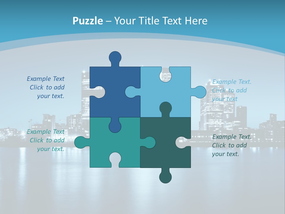 A City At Night Powerpoint Presentation Template PowerPoint Template